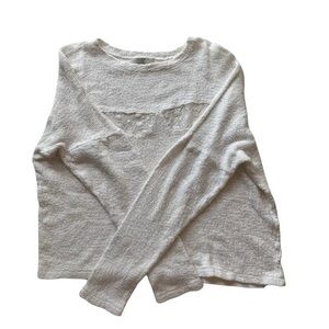 Zara Trafaluc Pullover Sweater White size Small Lace workwear Office Casual